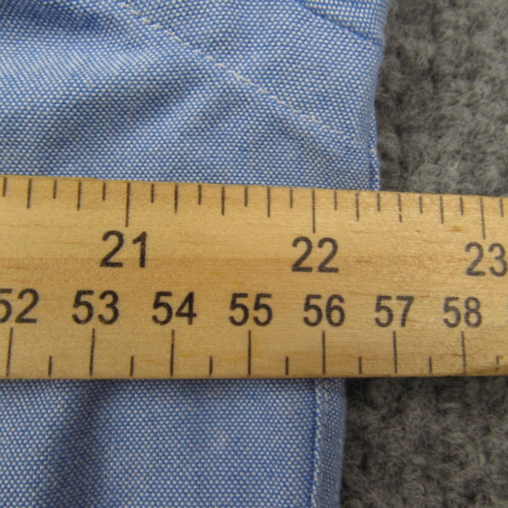 Ralph Lauren Shirt Mens Medium Blue with All Over Pony‎ Logo Oxford Flap Pocket - Picture 5 of 9
